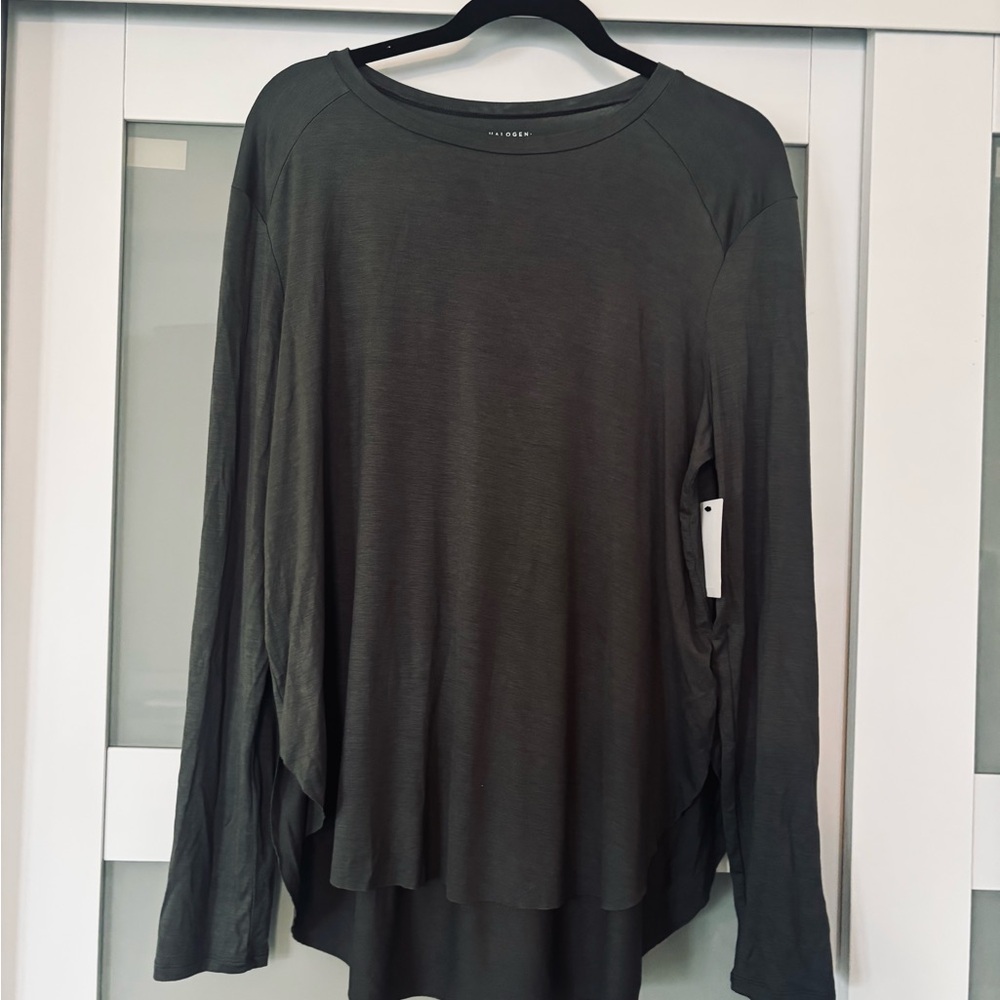 Halogen Beluga Grey Long Sleeve Tee